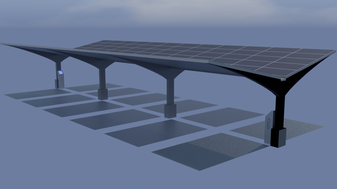 Solar carport concept render