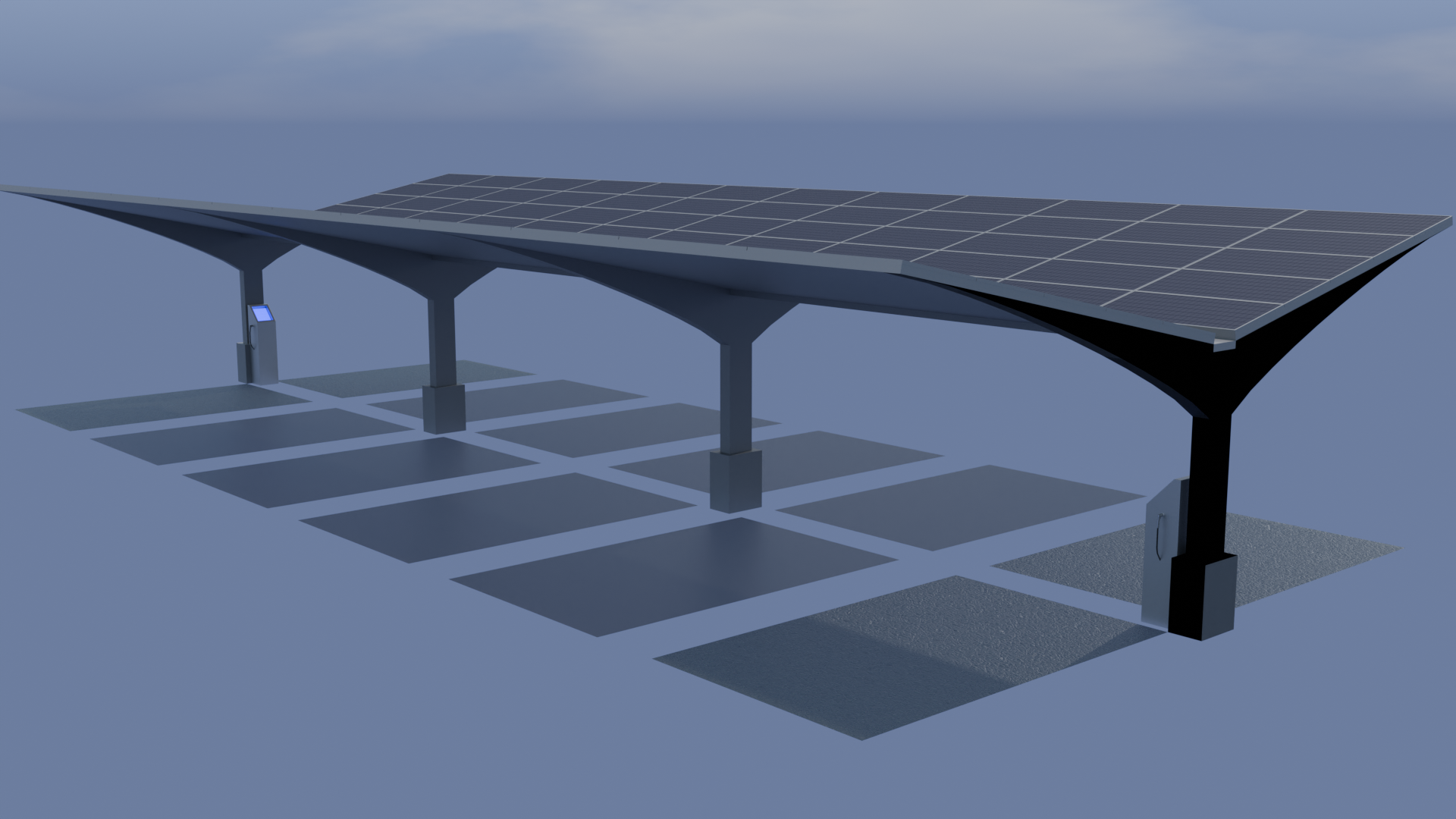 Solar canopy final render
